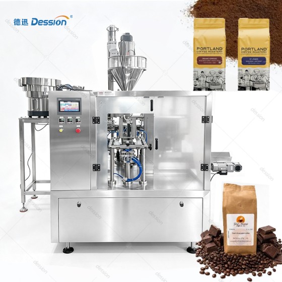 Automatic 8-Station Rotary Premade Pouch Packing Machine for Coffee Powder